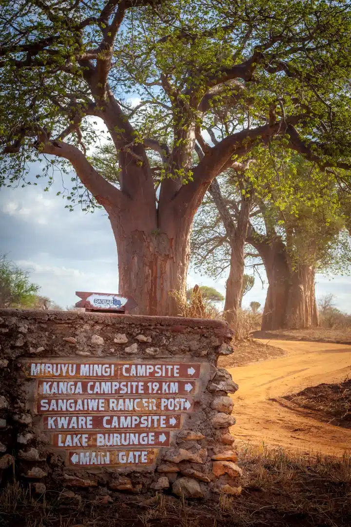 how to reach baobab camp in Tarangire