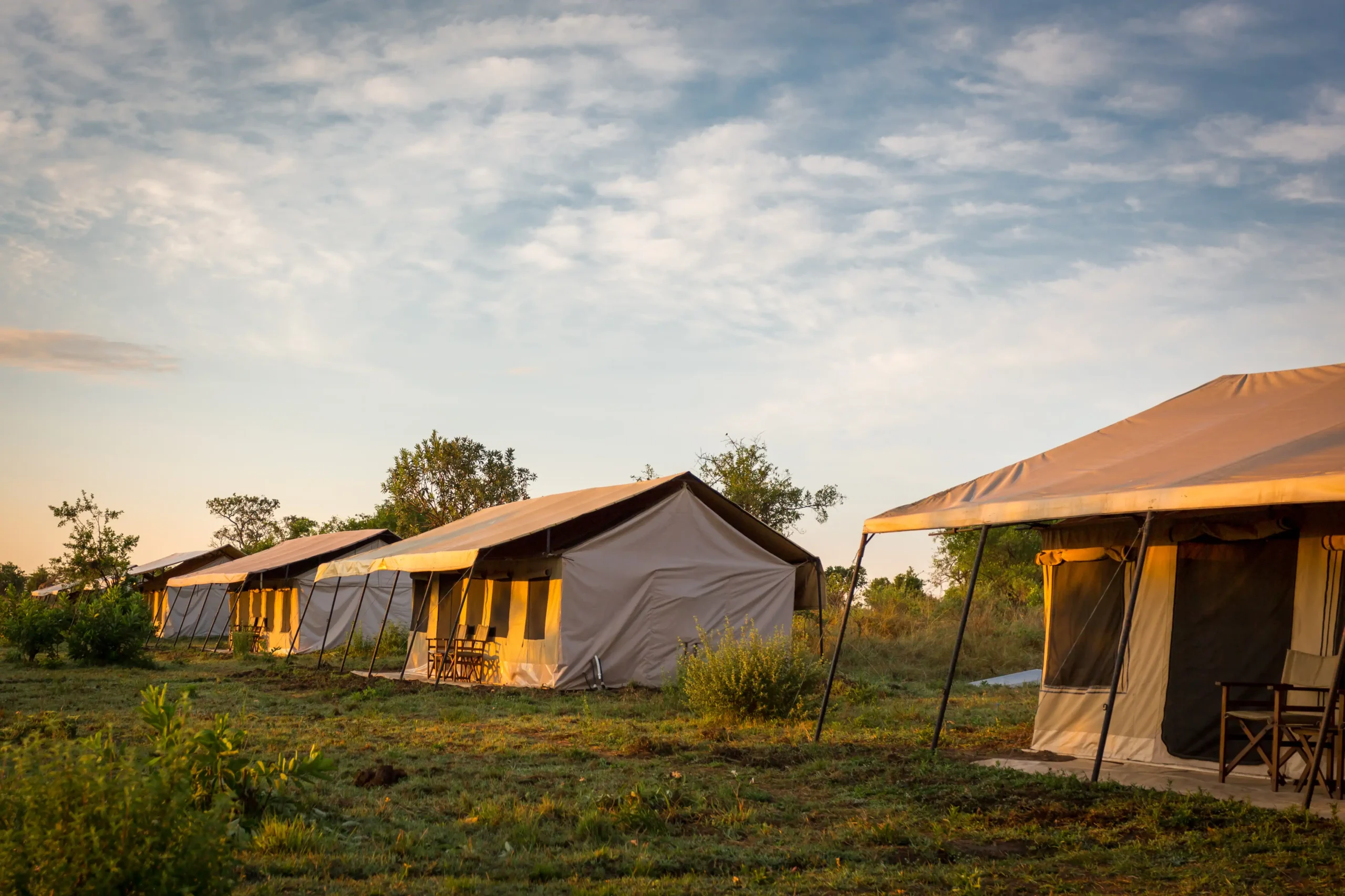 Guest tents at Gnu Mara River Camp