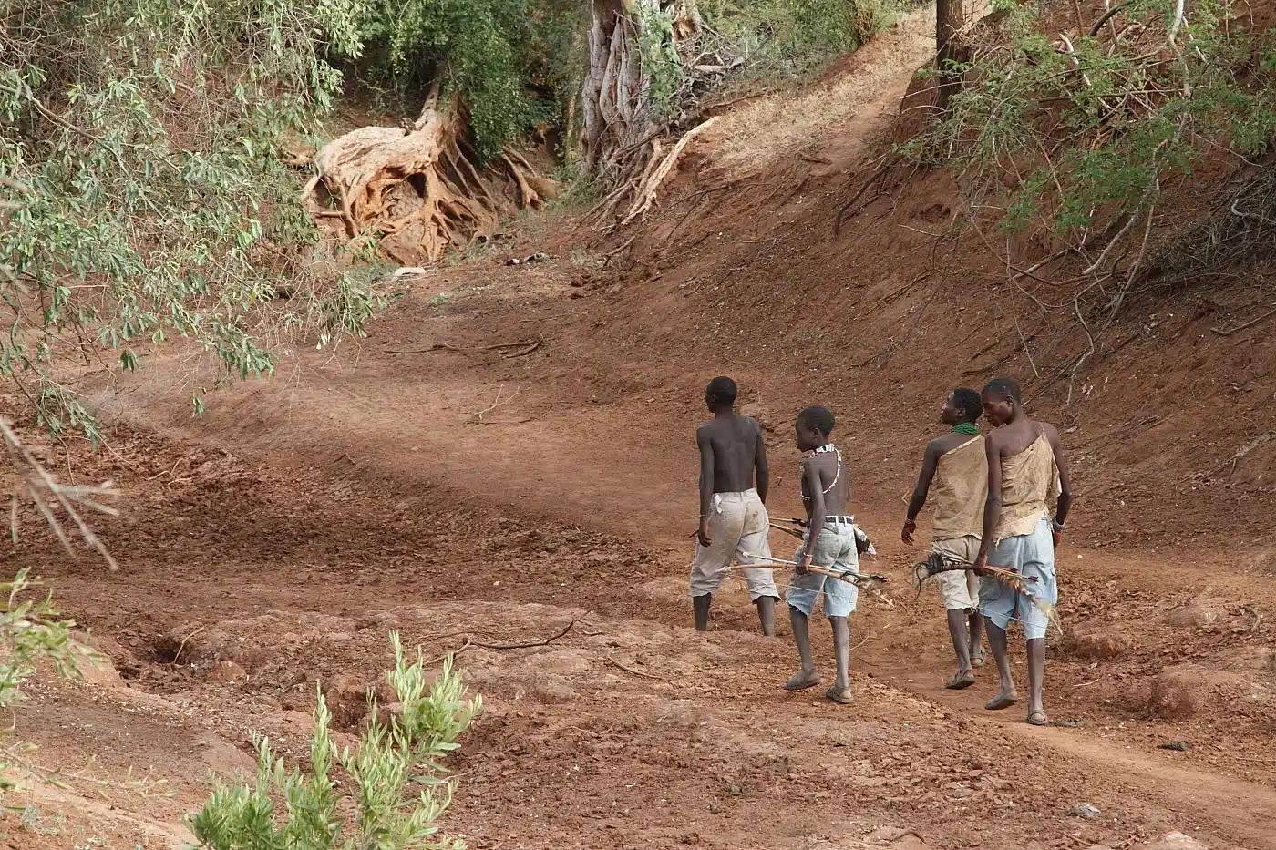 Hadzabe Tribe people capture During Lake eyasi Safari