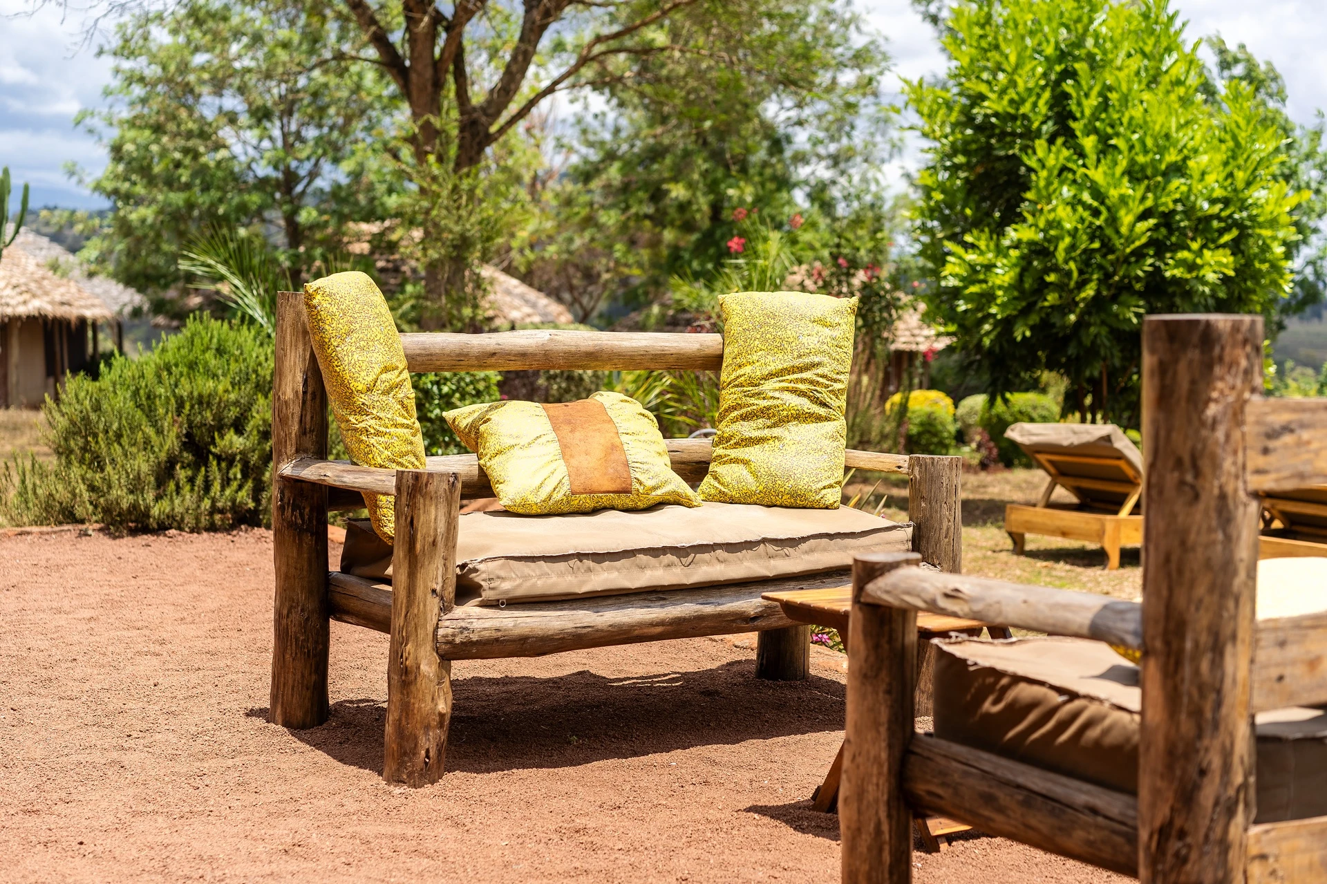 Karatu Lodge outdoor garden seating bench
